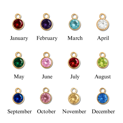 Letter and Birthstone Luxury Necklace - Personalized Message