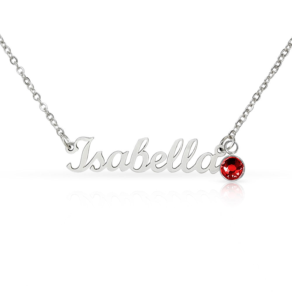 Name and Birthstone Personalized Necklace Gift for Daughter