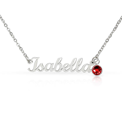 Name and Birthstone Personalized Necklace Gift for Daughter