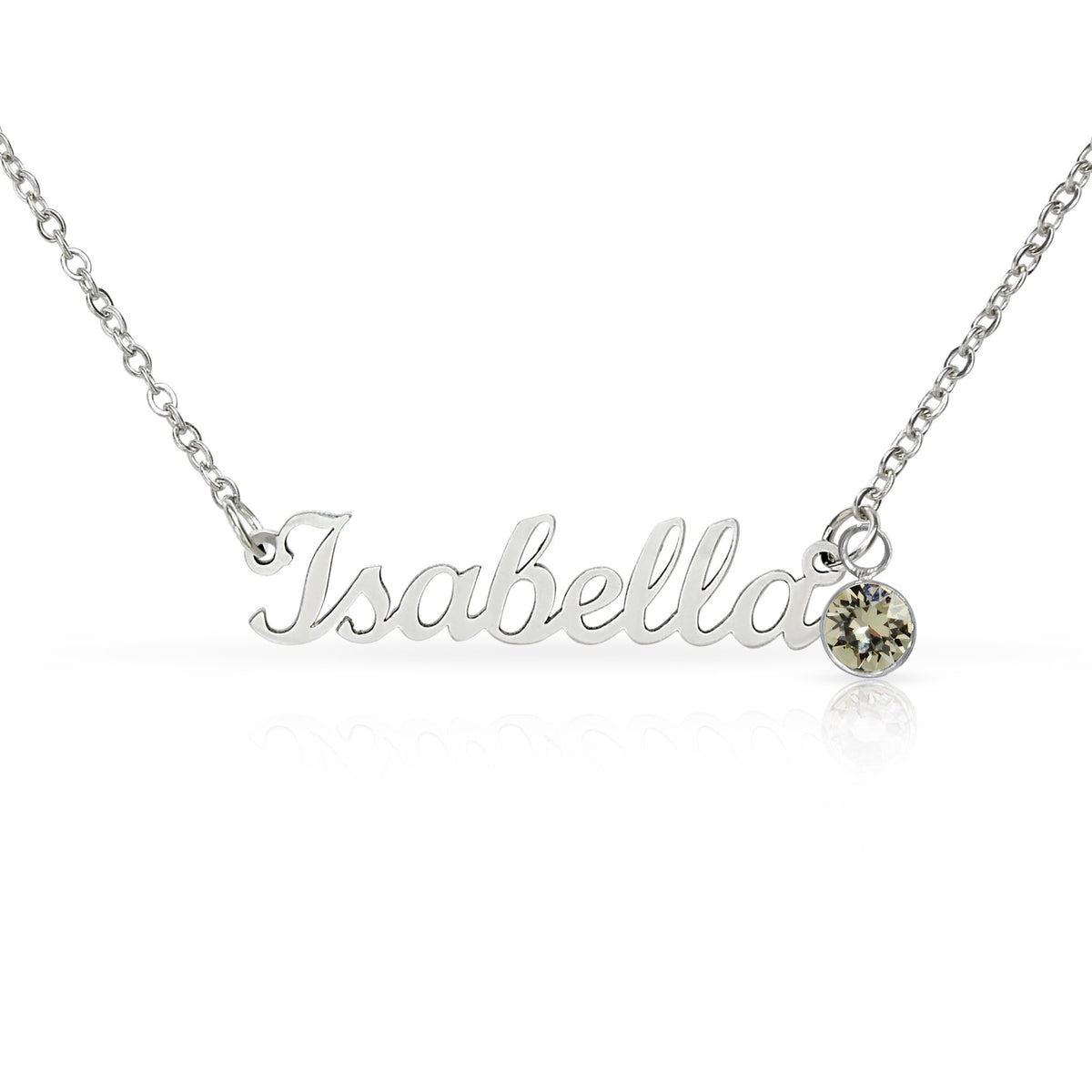 Name and Birthstone Personalized Necklace Gift for Daughter