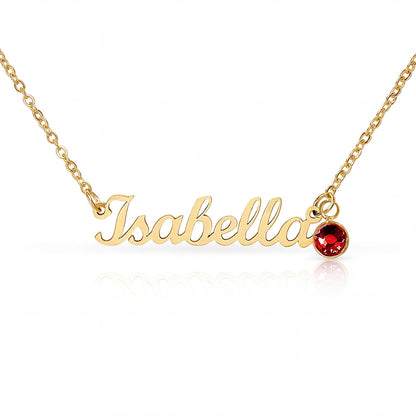 Name and Birthstone Personalized Necklace Gift for Daughter