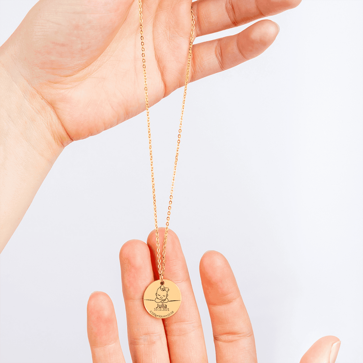 Baby Birth Gift - Personalized Necklace