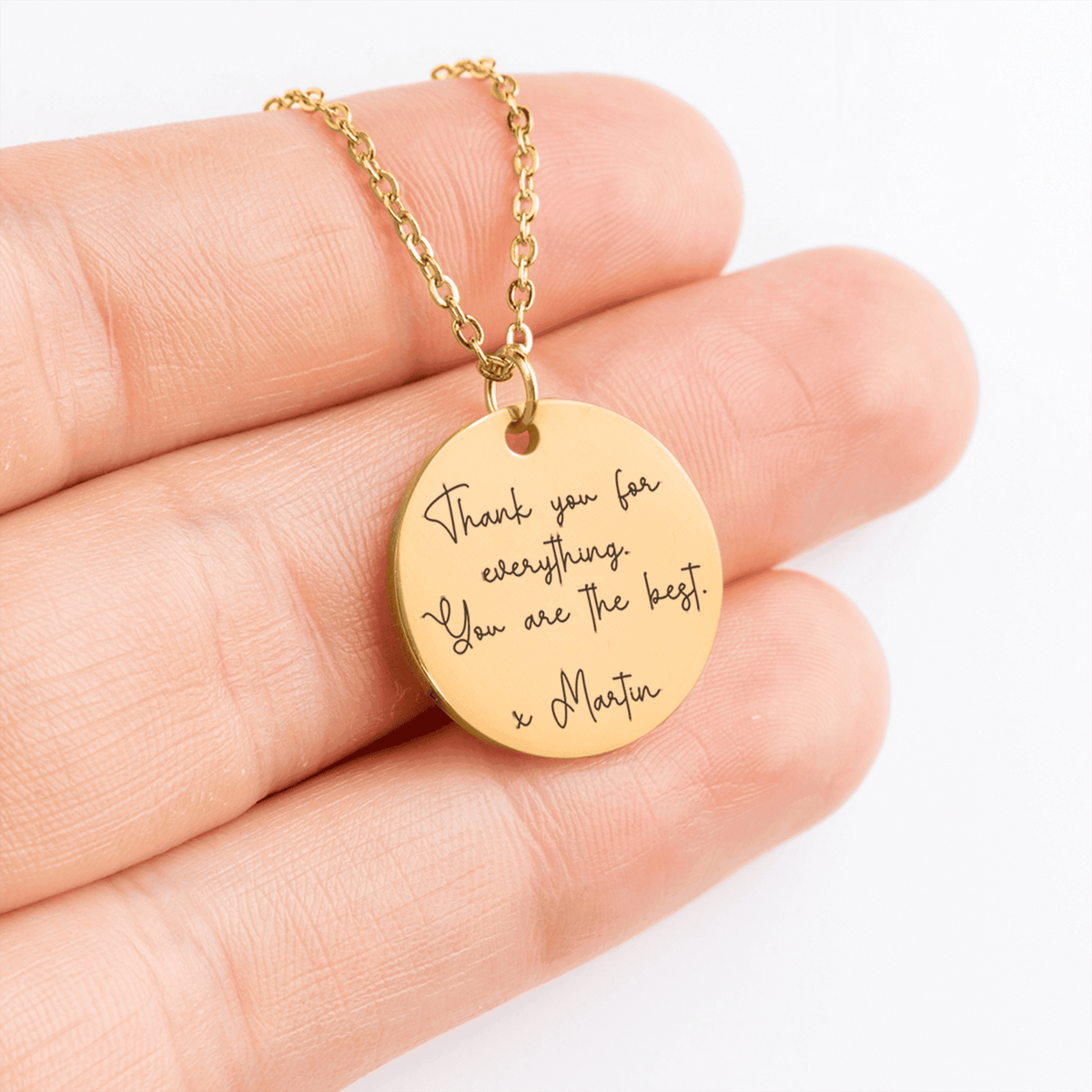 Personalized Mom Necklace – Engraved Message