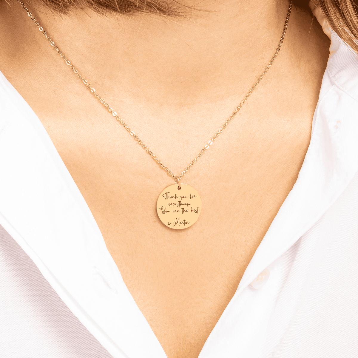 Personalized Mom Necklace – Engraved Message