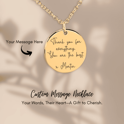 Personalized Mom Necklace – Engraved Message