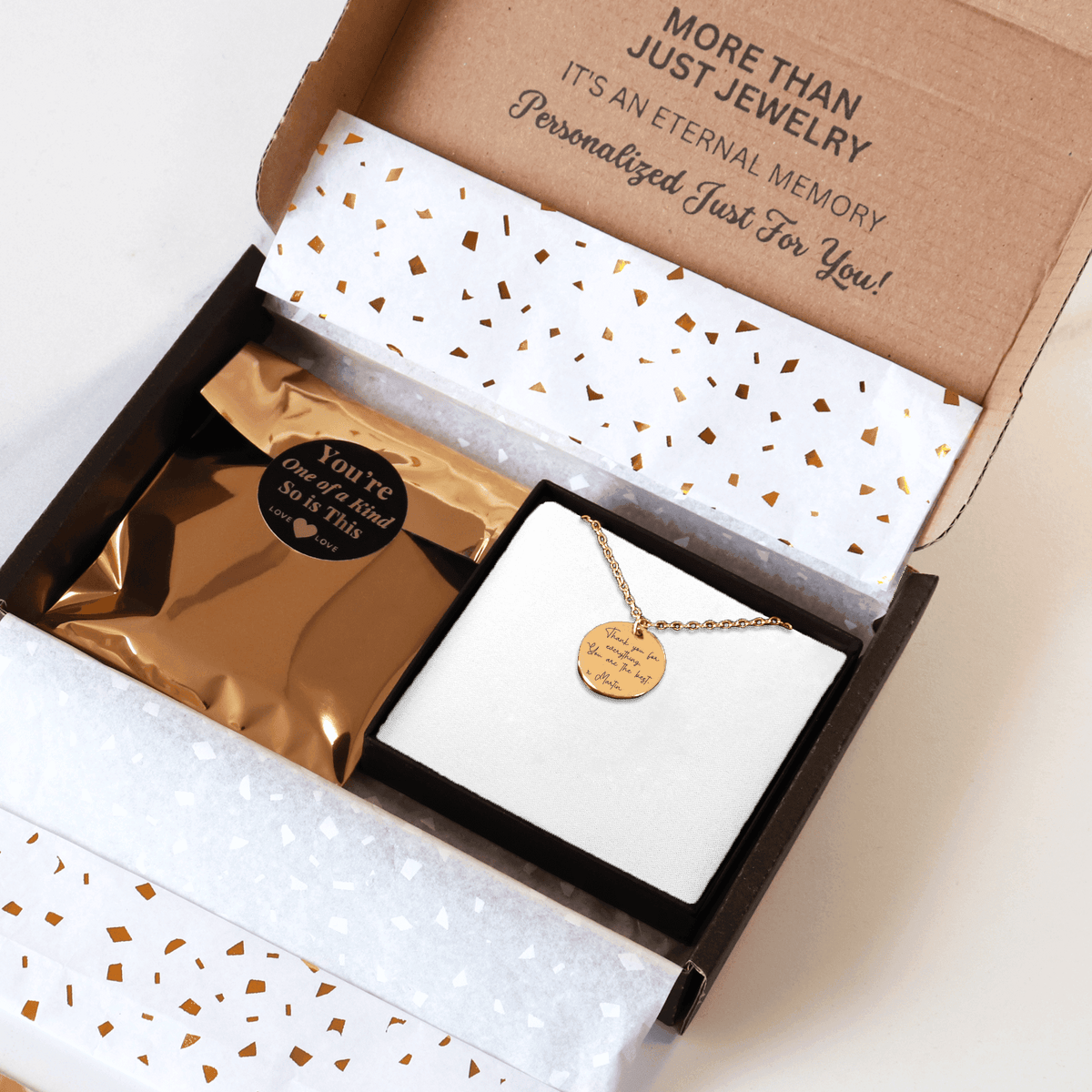 Personalized Mom Necklace – Engraved Message