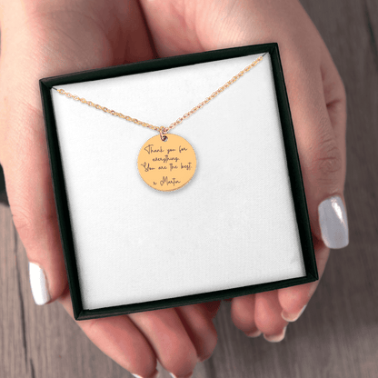 Personalized Mom Necklace – Engraved Message