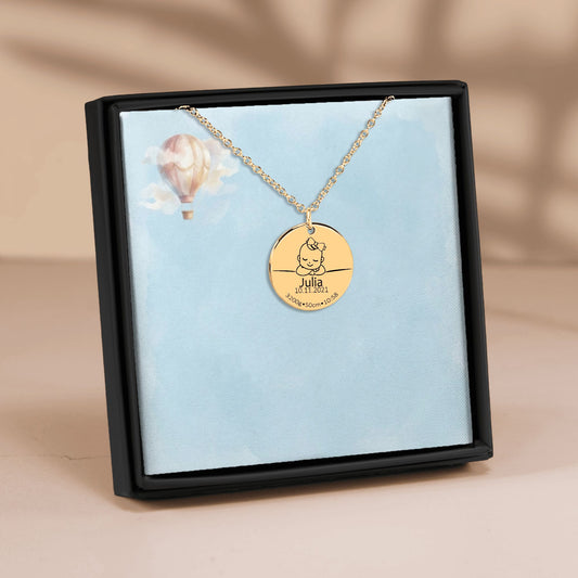 Baby Birth Gift - Personalized Necklace