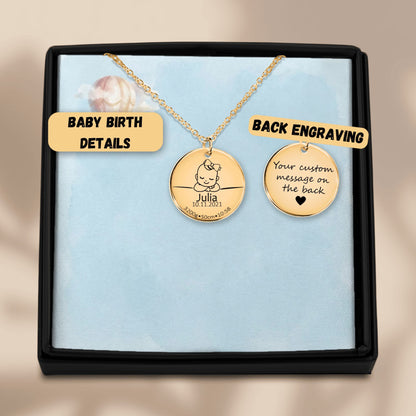 Baby Birth Gift - Personalized Necklace