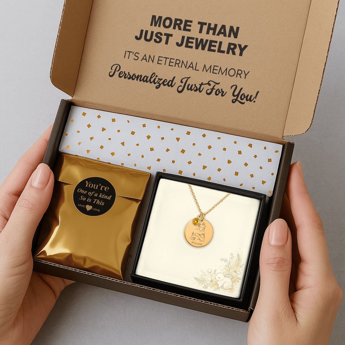 Coin Necklace with Birthstone