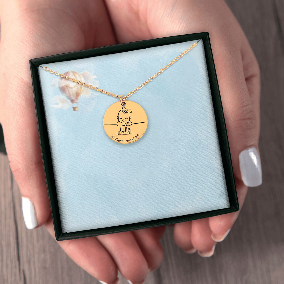 Baby Birth Gift - Personalized Necklace