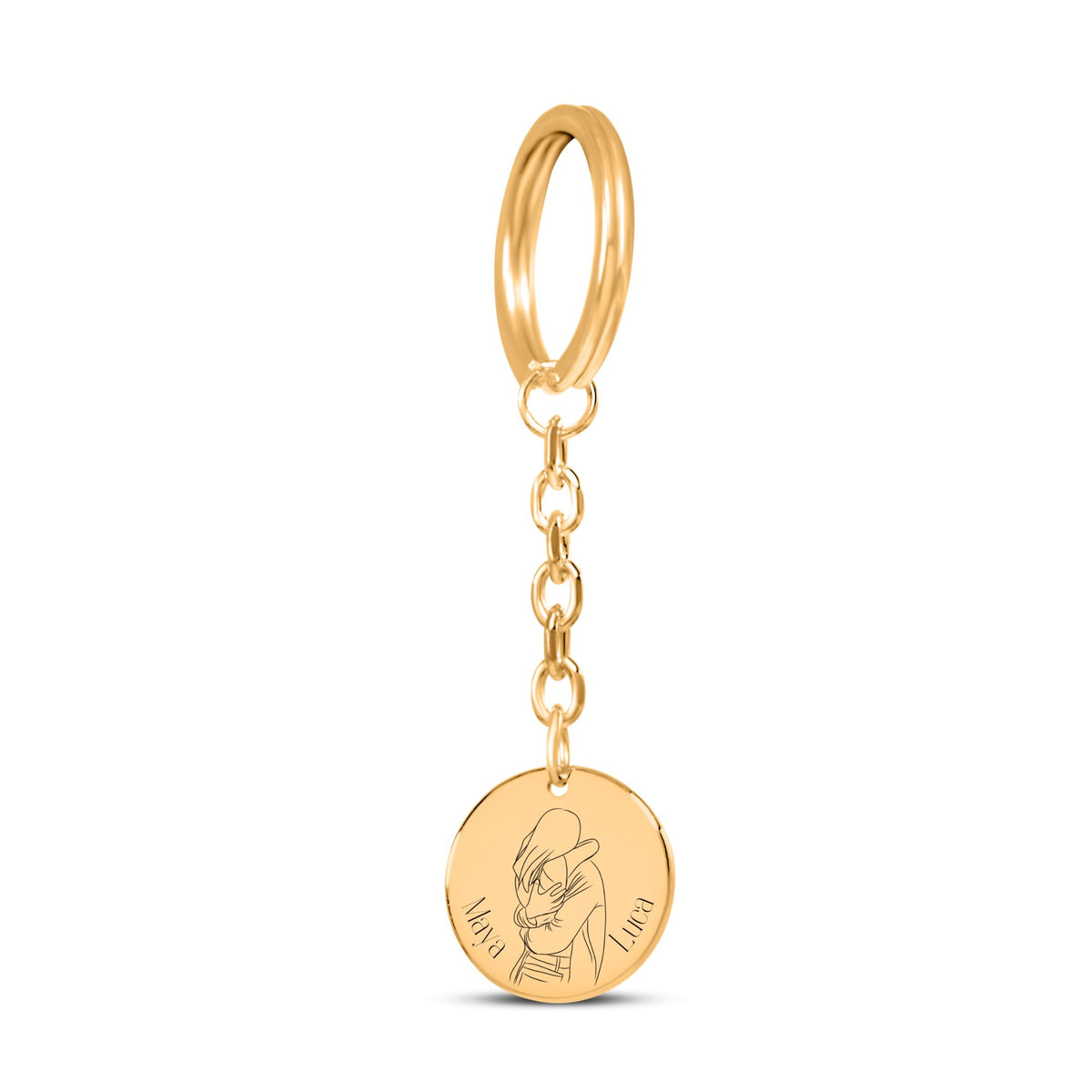 Couple Engraved Names - Personalized Keychain