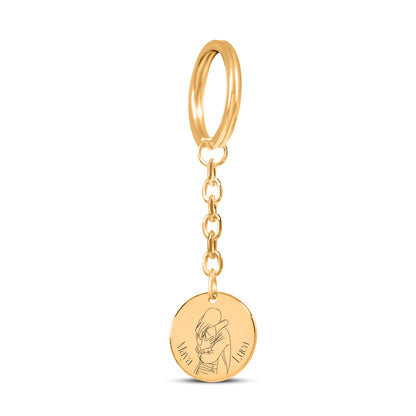 Couple Engraved Names - Personalized Keychain